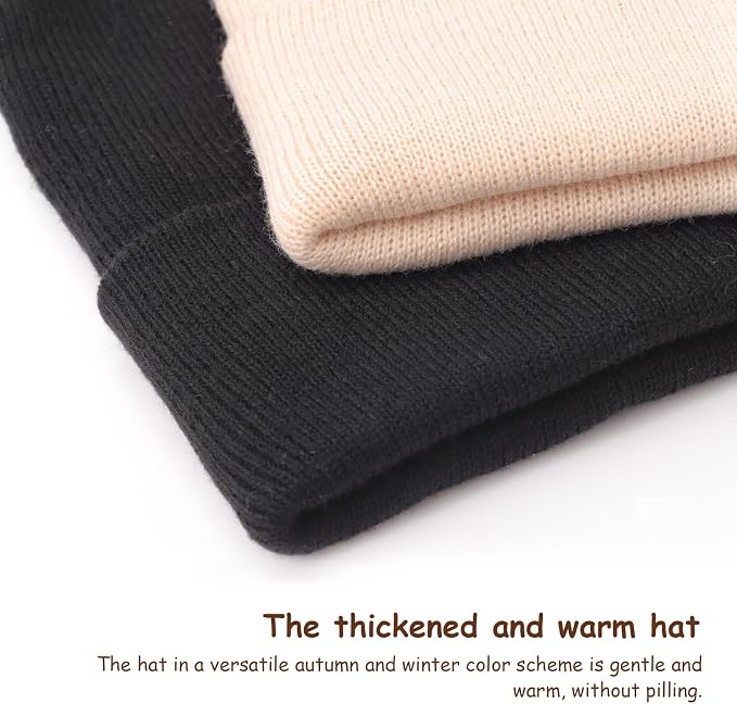 DRESHOW BQUBO 3 Pack Baby Beanies Toddler Kids Winter Hats Soft Knit Hat - Image 4