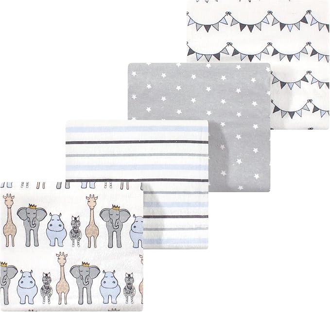 Luvable Friends Little Treasure Flannel Receiving Blankets 4pk by Luvable+Friends