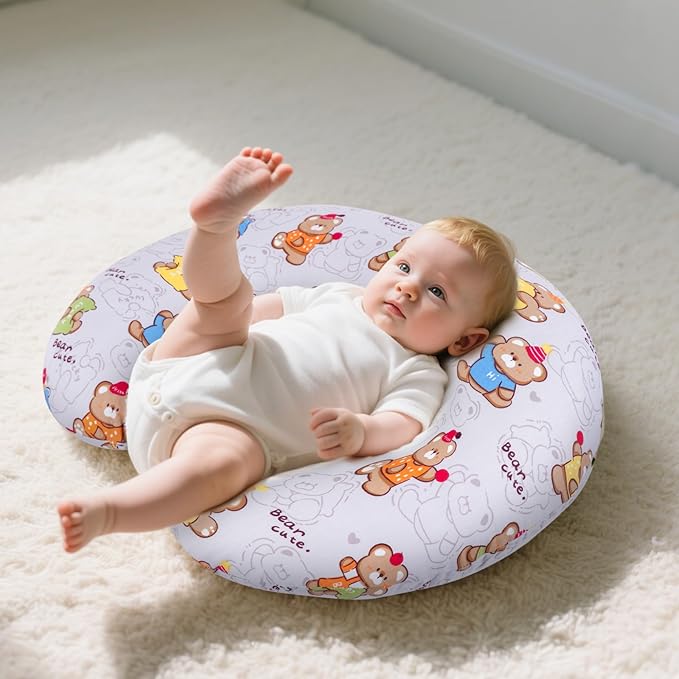 Baby Nursing Pillow for Breastfeeding, Adjustable Breast Feeding Pillow for Bottle Feeding, Breastfeeding Essentials for Mom and Baby Healthier Nursing, Bobby Pillow for Newborn,Removable Cotton Cover