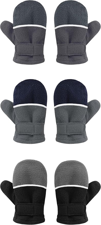 YMYDYFC 3Pack Baby Toddler Mittens Boy&Girl Winter Gloves Kids Warm Mittens by YMYDYFC