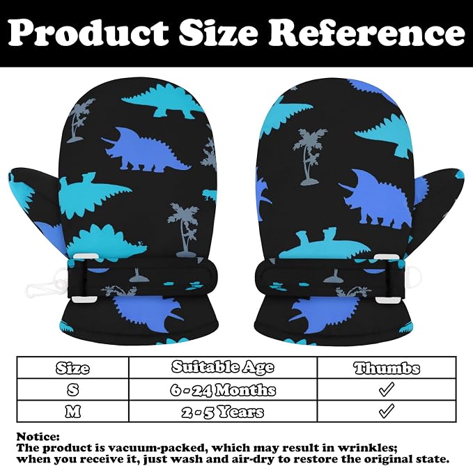 Sarfel Toddler Mittens Waterproof Toddler Gloves Baby Winter Mittens Toddler - Image 6