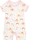 GUISBY Baby Rayon Romper Pajamas, 0-24M | Silky Soft Feel，Snap Closure，Footless by GUISBY