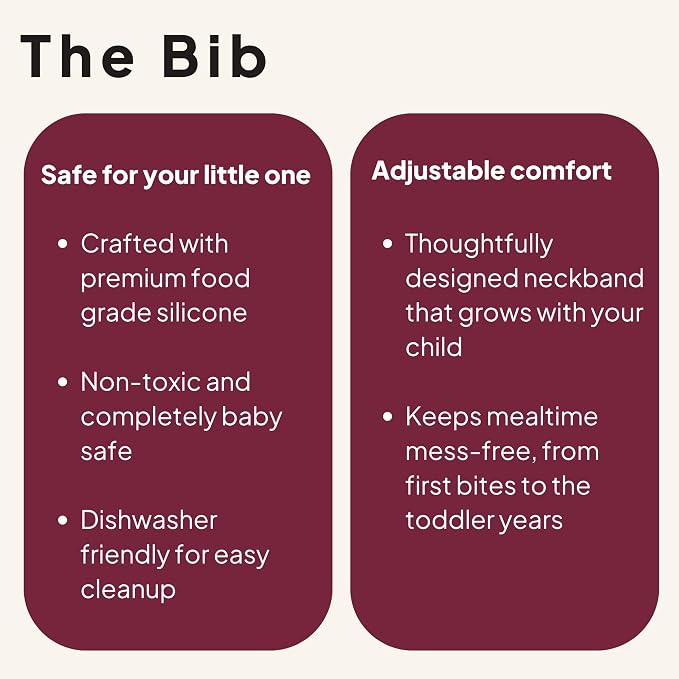 Kaya Silicone Baby Bib Pack of 2, BPA-Free Waterproof Food Catcher, Adjustable - Image 9