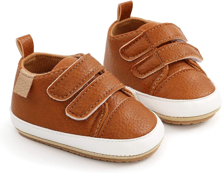 Meckior Toddler Baby Boys Girls High Tops Ankle Sneakers Soft Anti-Slip Sole PU - Image 4