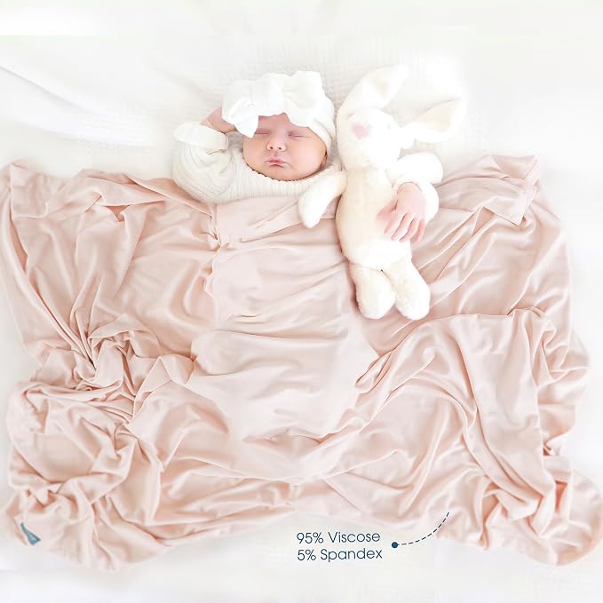 3-Pack Ultra Soft Stretchy Jersey Knit Baby Swaddle Blankets, 33x44 | Snug - Image 5