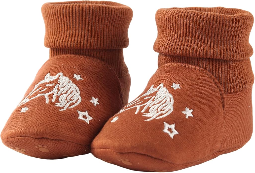 Newborn Infant Baby Cotton Booties Non-Slip Sole by Unknown