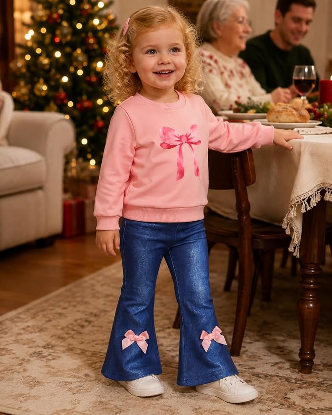 Renotemy Toddler Baby Girl Clothes Fall Winter Outfits Gifts 12Months-5T - Image 2