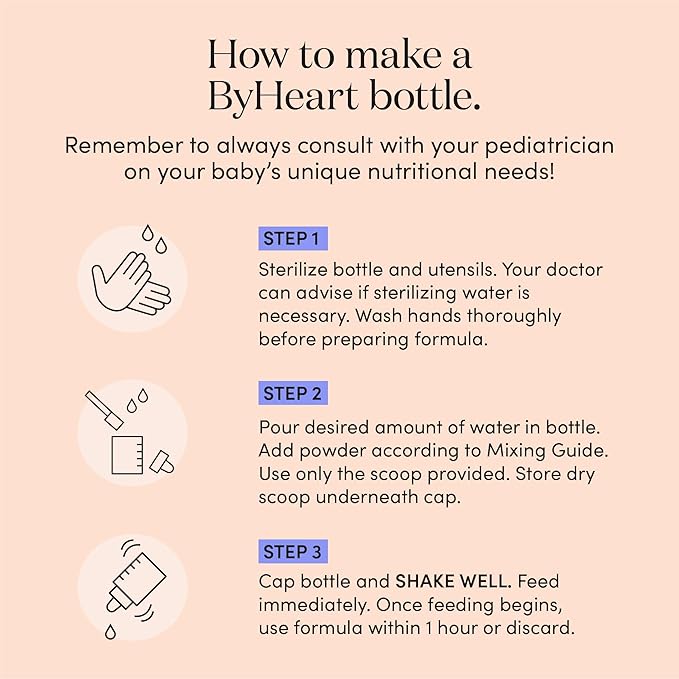 ByHeart Infant Formula Powder for Infants 0-12 Months, Made With Organic Whole Milk, Clean Label Project Certified, Closest-to-Breast Milk Baby Formula Patented Protein Blend, 24 Ounce (Pack of 4)