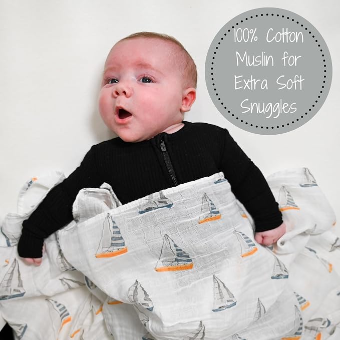 LollyBanks Baby Swaddle Blankets, 100% Organic Cotton Muslin Baby Blanket - Image 2