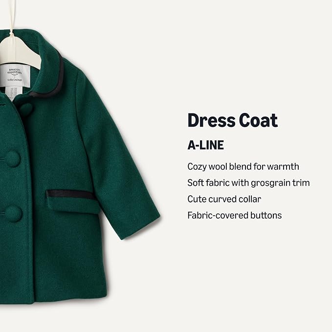 Amazon Essentials x Sofia Grainge Toddler and Baby Girls' Wool Blend A-Line - Image 2
