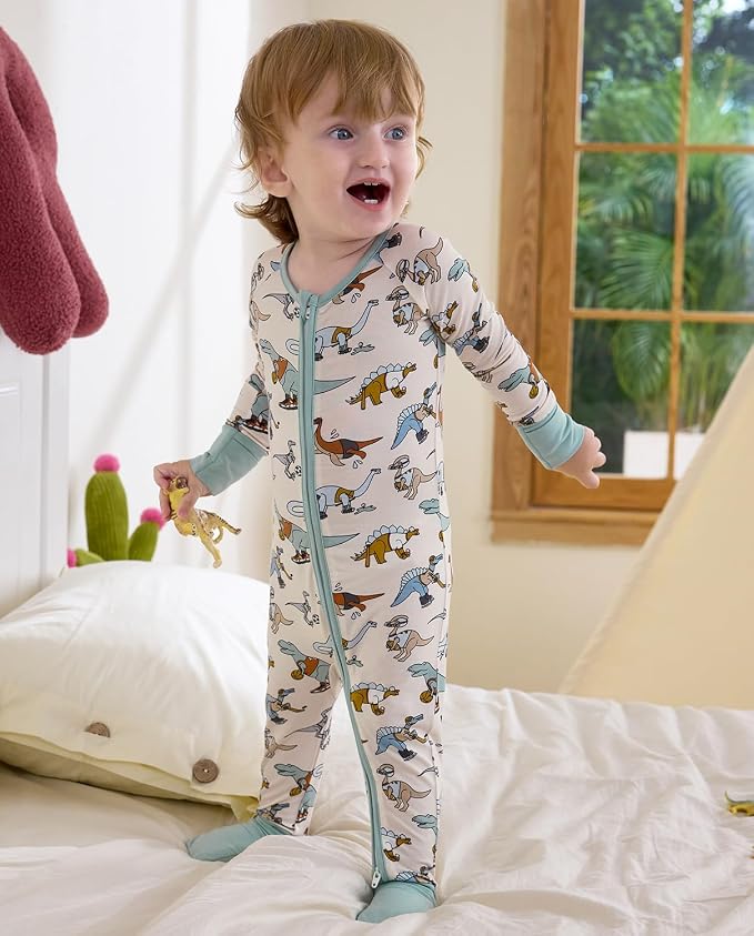 babee Reshinee Bamboo Viscose Baby Footie Pajama, Zipper Sleeper Boys Girls - Image 4