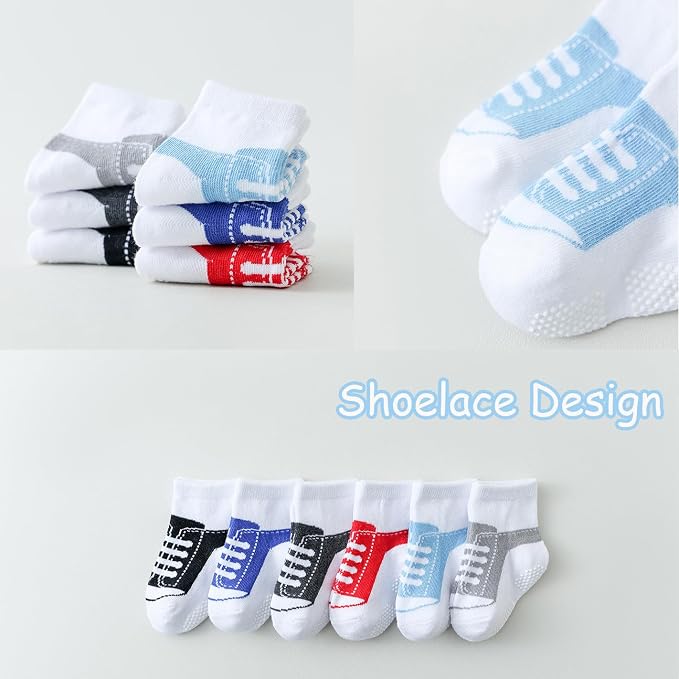EPEIUS Unisex Baby Girls Boys Non-Slip Socks - Image 6