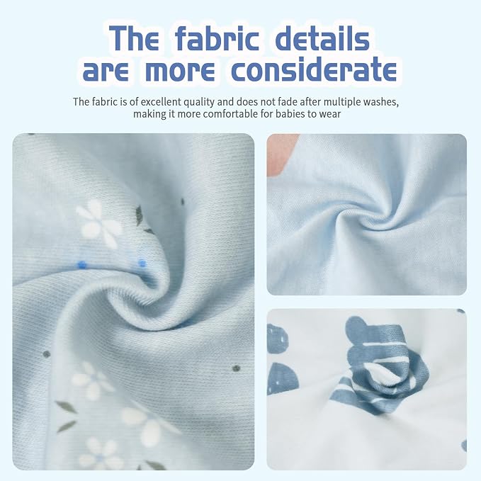 Baby Romper 3-Pack, 100% Cotton Summer Short Sleeve Outfit | Material: 100% - Image 2