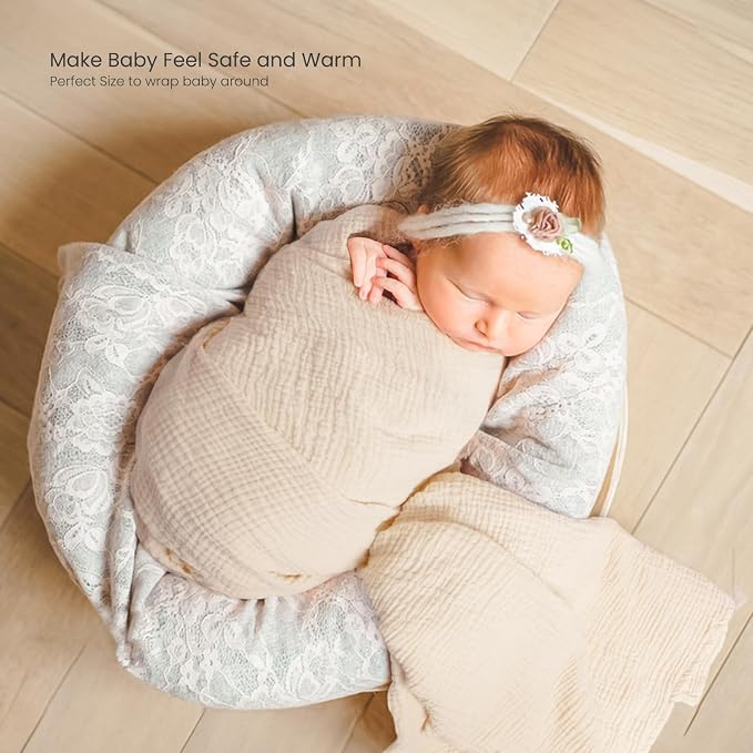 lulumoon Muslin Swaddle Blanket Baby: Cotton Receiving Wrap - Image 3