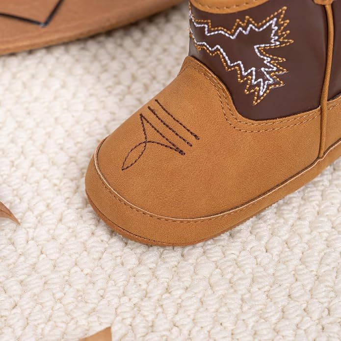 Meckior Baby Girls Cowboy Tassel Boots Side Zipper Moccasins Soft Bottom - Image 5
