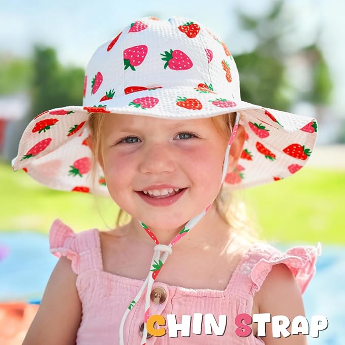 HONGTEYA Baby Sun Hat Wide Brim Adjustable Toddler Beach Bucket Hat | Soft - Image 4