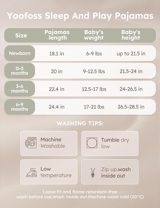 Yoofoss Viscose Bamboo Baby Pajamas Newborn Sleepers - Image 6