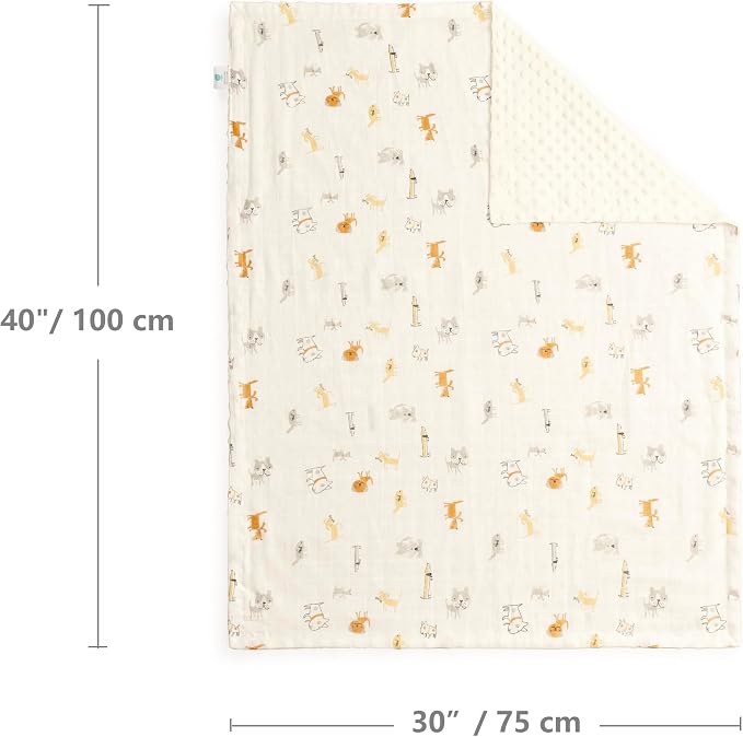 CREVENT 30''X40'' Organic Muslin Cotton Baby Blanket - Image 5