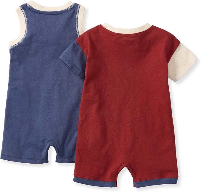 Burt's Bees Baby Baby Boys' Short Sleeve Rompers, 100% Organic Cotton One-piece - Image 2