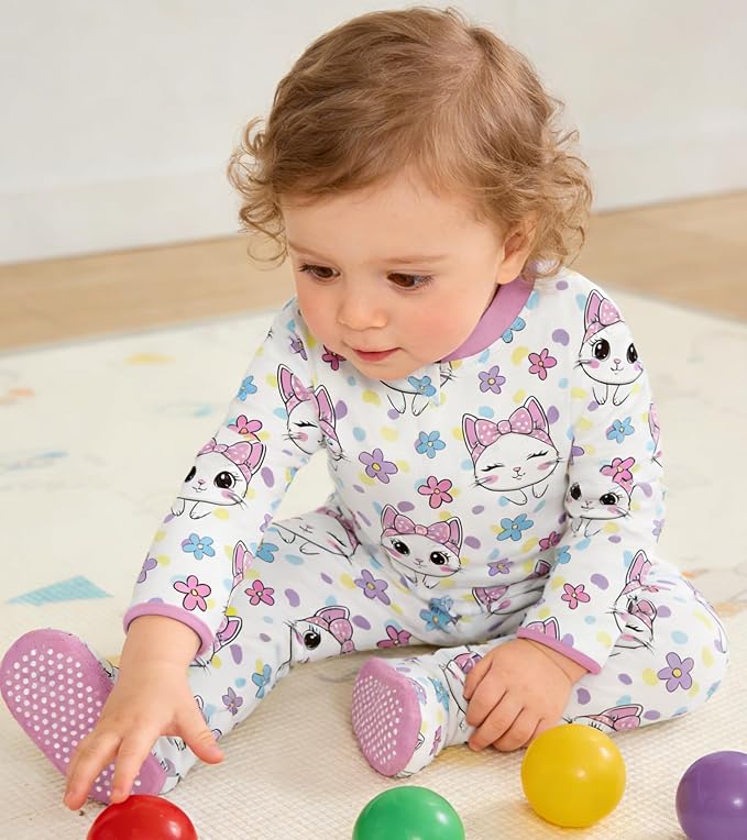 uideazone Baby Girls Footed Pajamas, Zip Sleeper - Image 4