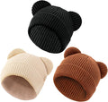 Baby Beanie Cute Toddler Winter Hat 3 Pack Soft Double Layers Knit Warm Cap by YukiniYa
