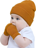 Baby Beanie Hat Gloves Set, Kids Winter Warm Knit Hat by DANMY