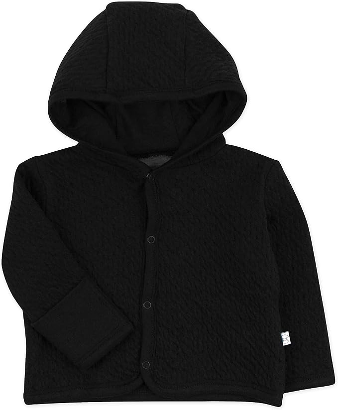HonestBaby Matelasse Snap-Front Hooded Jacket Organic Cotton by HonestBaby