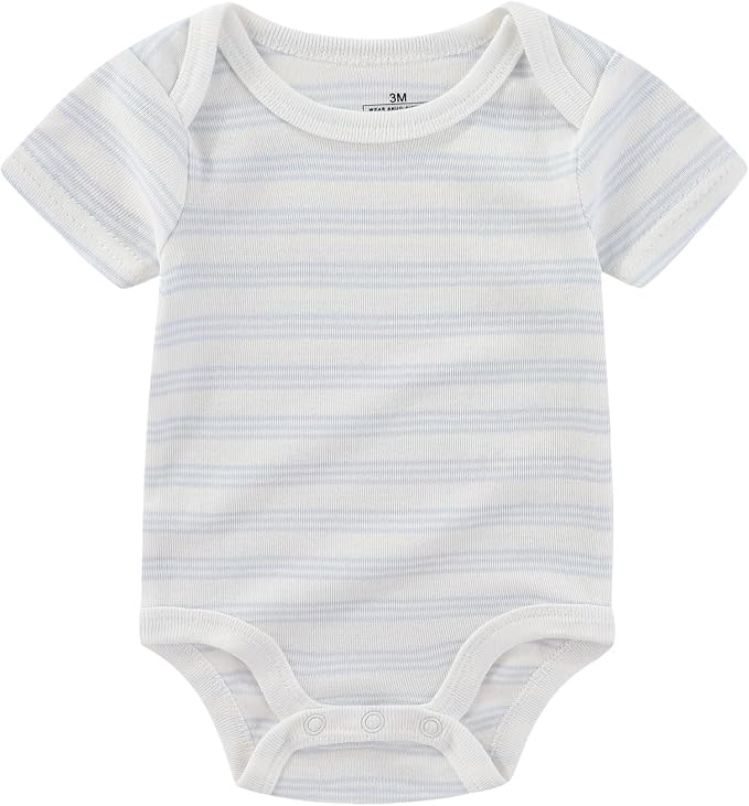 Baby Bodysuits Ribbed Mix Summer Newborn Boy Girl Clothes 5-pack | Multiple - Image 6