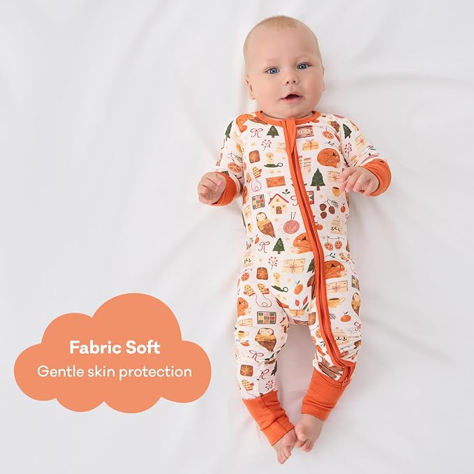 pureborn Baby Sleeper Viscose from Bamboo Zipper Footies 0-24 Months - Image 3