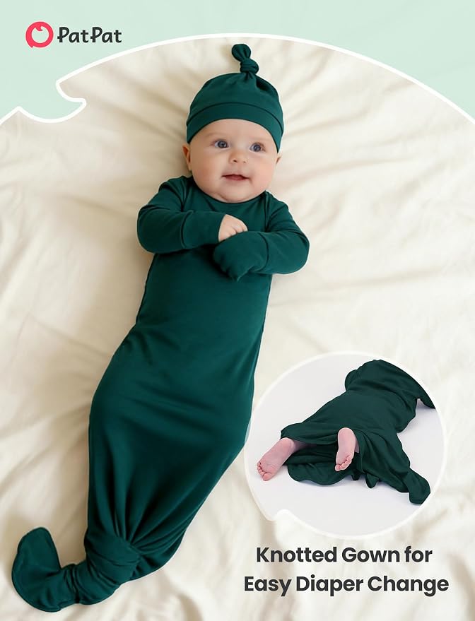 PATPAT Baby Sleeper Gown with Hat - Image 4