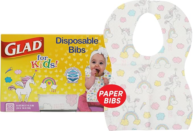 Glad for Kids Disposable Paper Bibs by GladTrashFoodStorage