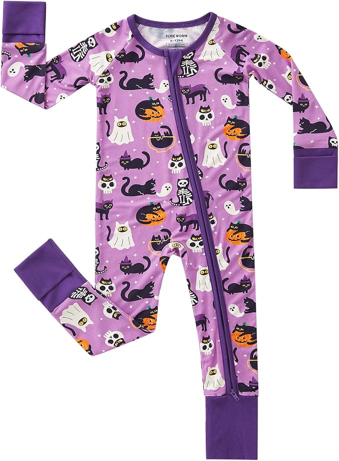 pureborn Baby Sleeper Viscose from Bamboo Zipper Footies 0-24 Months by pureborn