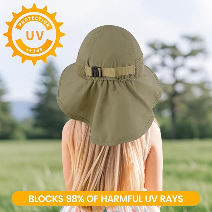 Baby Sun Hat with Neck Flap UPF 50+ - Image 4