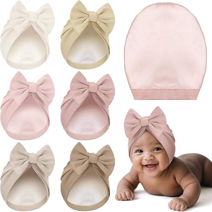 6 Pcs Newborn Satin Bonnet for Infant Months by Bunnycool