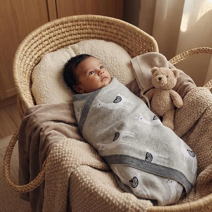 Knit Baby Swaddle Blanket - Image 2