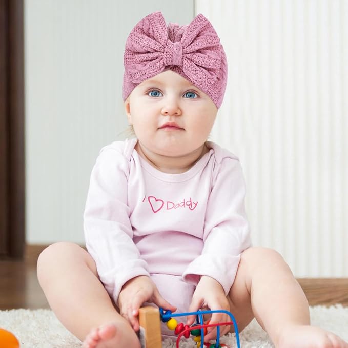 Cinaci 4 Pieces Baby Girls Turban Hats - Image 6
