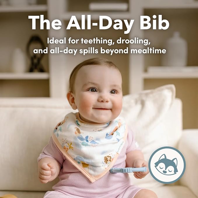 Loulou Lollipop Muslin Bandana Bib Drool Bib Set - Image 4
