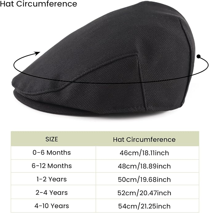 OMUKY Kids Vintage Newsboy Cap Toddler Tweed Beret Hat Cabbie Hat Little Kids - Image 9
