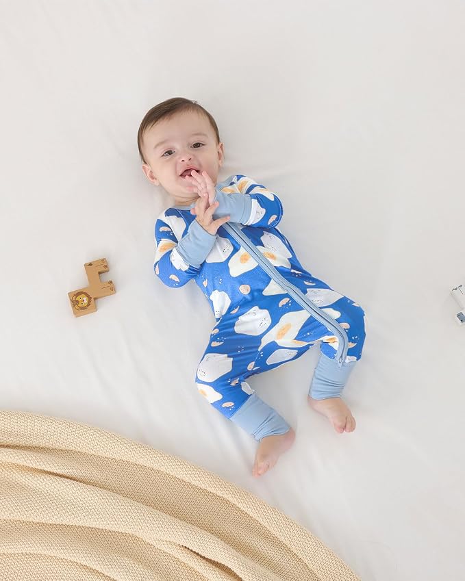 GUISBY Baby Footless Pajamas, Rayon of Bamboo, NB-2T | Rayon of bamboo softness - Image 4