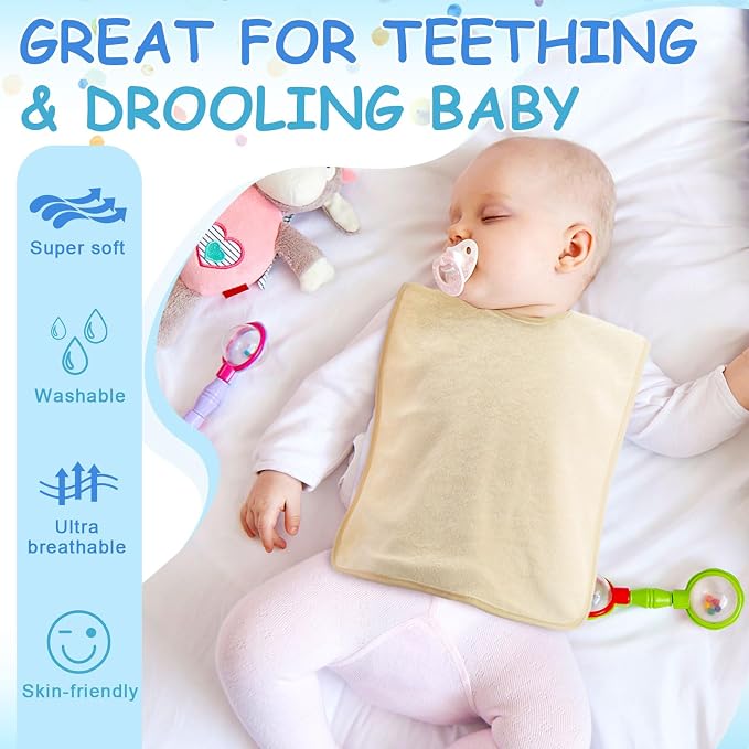 Hercicy Full Coverage Pullover Toddler Baby Bibs | Terry Cloth Bibs - Image 4
