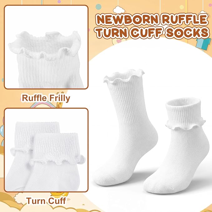 Toulite 12 Pair Preemie Newborn Baby Socks - Image 4