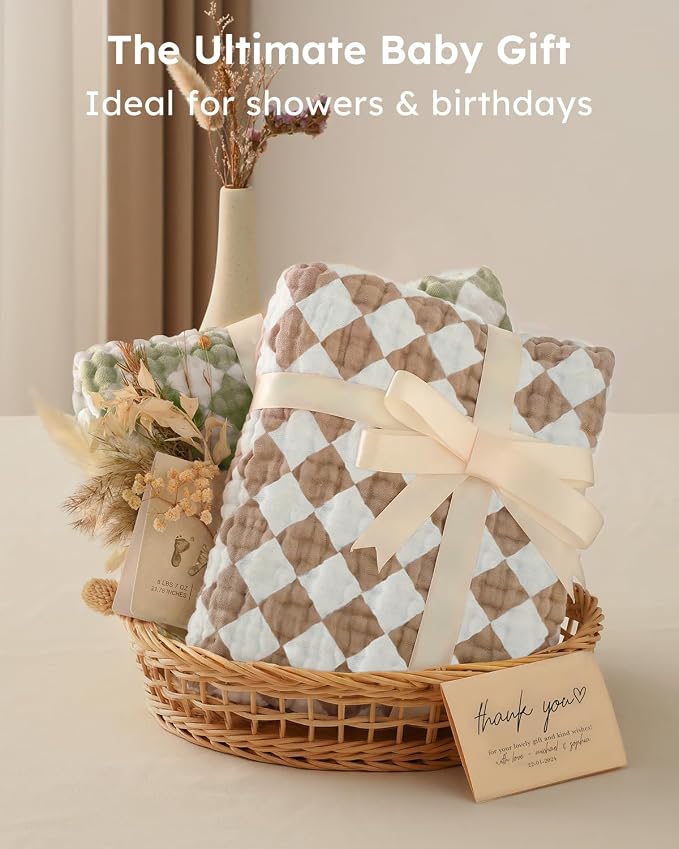 Yoofoss Hooded Baby Bath Towels 2 Pack 100% Muslin Organic Cotton - Image 4