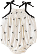 ROMPERINBOX Baby Girl Bodysuit Cotton Spaghetti Strap Sleeveless Onsies Summer by RomperinBox
