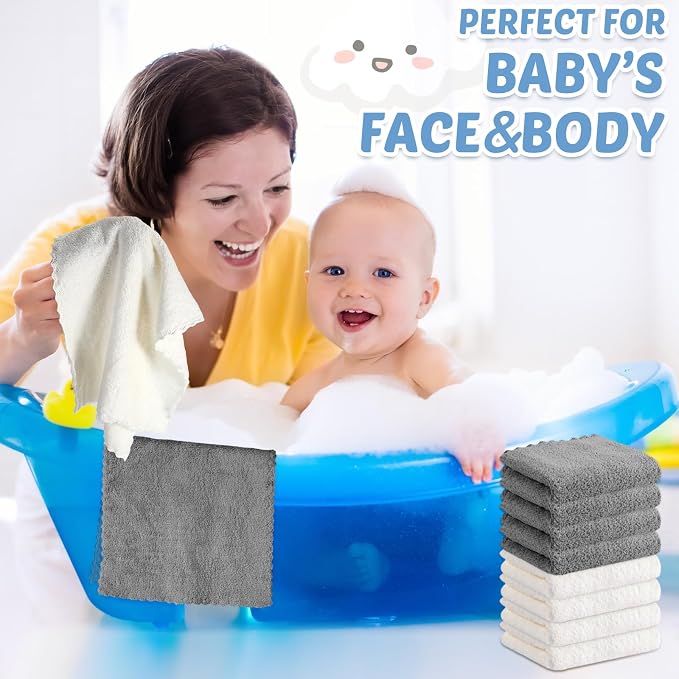 Mixweer 40 Pack Baby Burp Cloths Bulk 20x10 Inch Absorbent Muslin Burp Cloths - Image 5