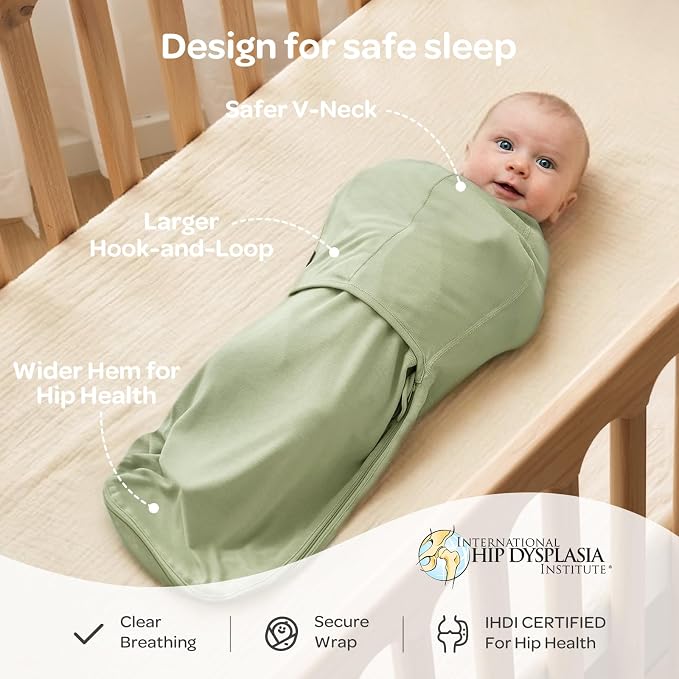 Momcozy Swaddles for Newborns, Quiet Fastener Swaddle for Infant 0-3 Months | - Image 4