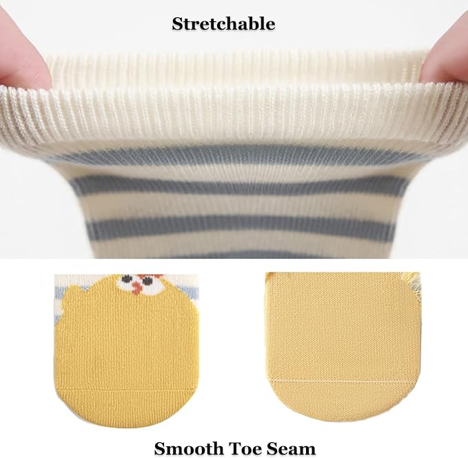 Exegawe Toddler Non Slip Socks, Cute Baby Socks - Image 6