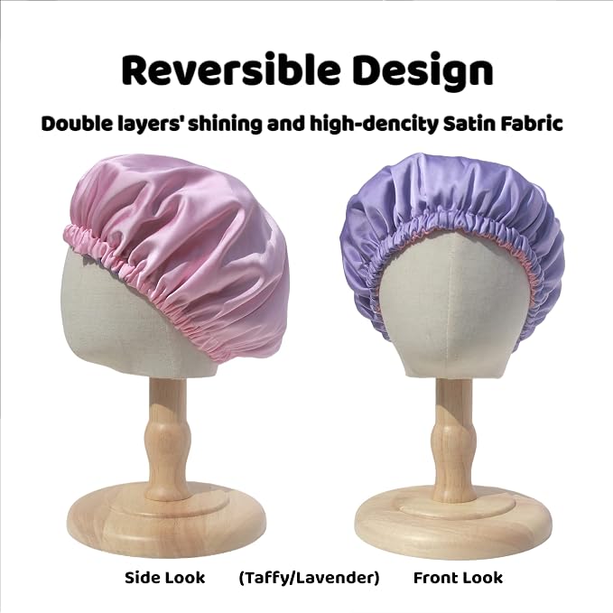 AKISS Baby Infant Newborn Toddler Satin Silk Hair Bonnet Cap - Image 4