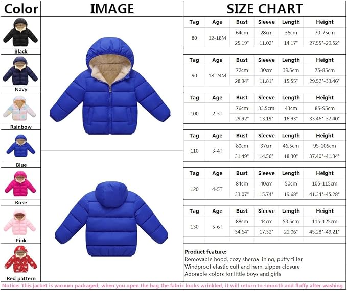 Toddler Boys' Girls' Winter Coat - Image 6