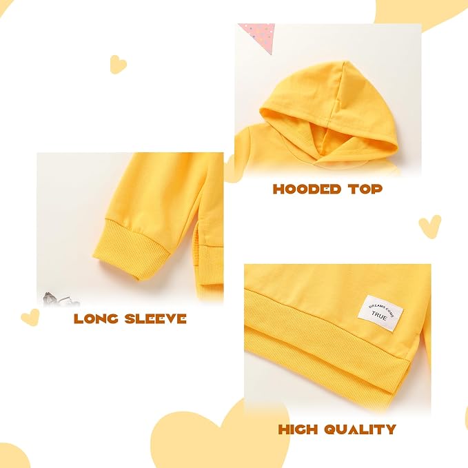 Happy Town Toddler Baby Boy Girl Sweatshirt Hoodie Pullover Fall Outfits Solid - Image 5