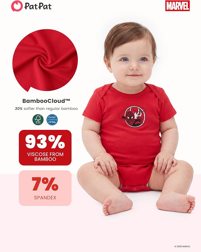 Disney Baby Viscose Made from Bamboo 3-Pack Bodysuits Set Newborn to Infant - Image 5